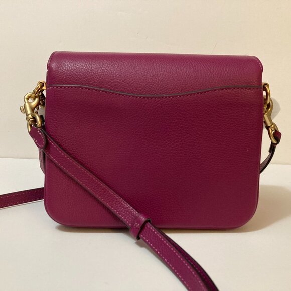 COACH Cassie 19 Crossbody Bag Deep Plum Leather - Picture 4 of 8